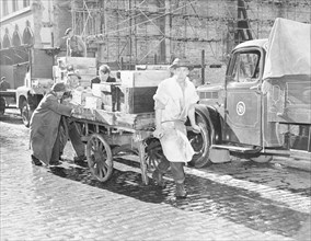 Market porter at Billingsgate, London, (c1930s?). Artist: Unknown