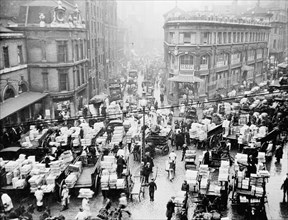 Billingsgate Market at 7am, London, 1937. Artist: Unknown