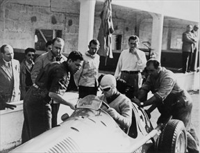 Onofre Marimon at the French Grand Prix, Reims, 1951. Artist: Unknown
