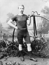 Ralph Clifton with a penny farthing, (c1895?). Artist: Unknown
