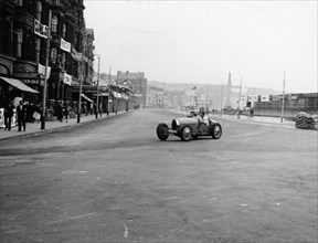 Bugatti in a race on the Isle of Man, 1933. Artist: Unknown