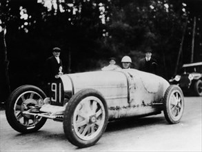 Louis Chiron in a Bugatti, 1927. Artist: Unknown