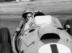 Peter Collins in a Ferrari. Artist: Unknown