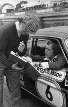 Graham Hill and Bernie Ecclestone, (c1960s?). Artist: Unknown