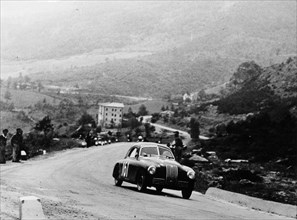 Fiat 1100S Berlinetta competing in the Mille Miglia, Italy, 1947. Artist: Unknown