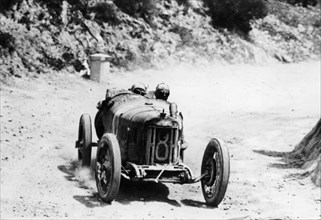 Pietro Bordino in a Fiat 803, in the Targa Florio race, Sicily, 1924. Artist: Unknown