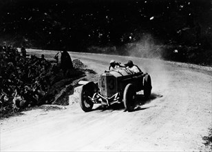 Otto Salzer in a Mercedes GP/14, in the Targa Florio, Sicily, 1922. Artist: Unknown
