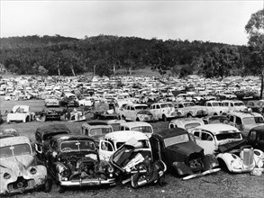 Old cars in a scrapyard, Cooma, New South Wales, Australia, 1973. Artist: Unknown
