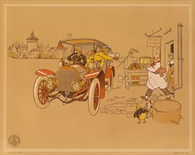 Poster advertising Berliet cars, 1906. Artist: René Vincent
