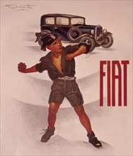 Poster advertising Fiat cars, (c1930s?). Artist: Unknown