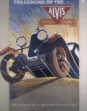 Poster advertising Alvis cars, 1930. Artist: Unknown