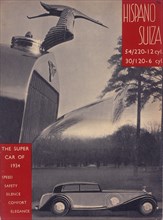 Poster advertising Hispano-Suiza cars, 1934. Artist: Unknown