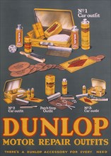 Poster advertising Dunlop products. Artist: Unknown