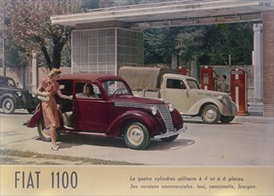 Poster advertising a Fiat 1100, 1940. Artist: Unknown