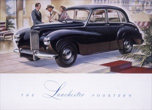 Poster advertising a Lanchester 14, 1951. Artist: Unknown