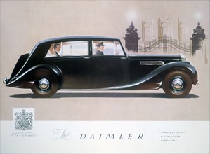 Poster advertising the Daimler Straight 8 limousine, 1947. Artist: Unknown