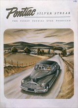Poster advertising a Pontiac Silver Streak, 1947. Artist: Unknown