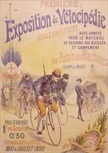 Poster advertising a bicycle exposition, 1892. Artist: E Clouet