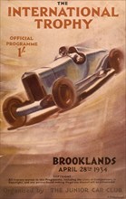 Programme for the Brooklands International Trophy, 1934. Artist: Unknown