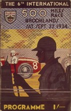 A programme for the Brooklands 500 miles race, 1935. Artist: Unknown