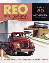 Poster advertising REO trucks, 1958. Artist: Unknown