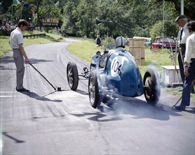 A vintage car at Prescott race track, Gloucestershire. Artist: Unknown
