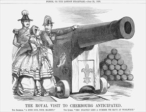 'The Royal Visit to Cherbourg Anticipated', 1858. Artist: Unknown