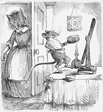 A mouse on a dressingtable, 1859. Artist: Unknown