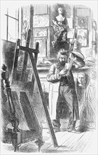 A bohemian artist in his studio, (1859?). Artist: Unknown