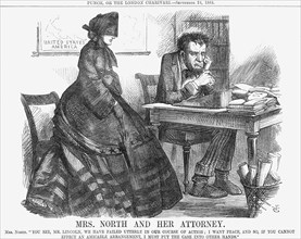 'Mrs. North and Her Attorney', 1864. Artist: John Tenniel