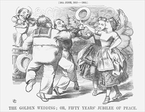 'The Golden Wedding; or, Fifty Years' Jubilee of Peace', 1865. Artist: John Tenniel