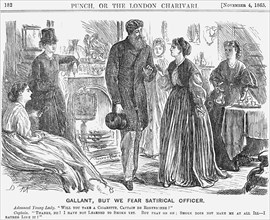 'Gallant, but we fear Satirical Officer', 1865. Artist: George du Maurier