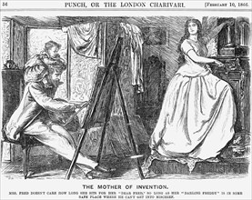 'The Mother of Invention', 1866. Artist: George du Maurier