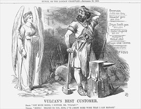 'Vulcan's Best Customer', 1866. Artist: John Tenniel