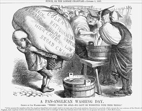 'A Pan-Anglican Washing Day', 1867. Artist: John Tenniel