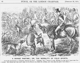 'A Savage Pastime; or, the Morality of Field Sports', 1870. Artist: Georgina Bowers