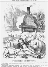 'Pigheaded Obstruction', 1877.  Artist: Joseph Swain