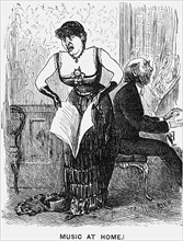 'Music at Home!', 1880. Artist: George du Maurier