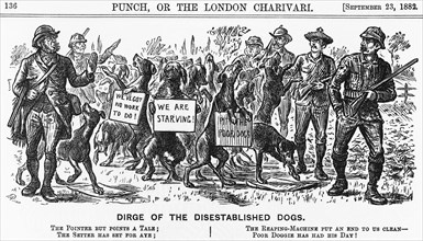 'Dirge of the Disestablished Dogs', 1882. Artist: Unknown