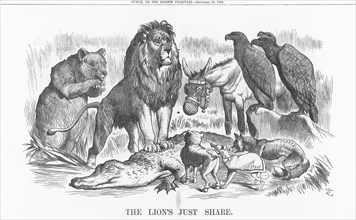 'The Lions Just Share', 1882. Artist: Joseph Swain