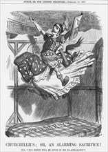'Churchillius; or, an Alarming Sacrifice!', 1887. Artist: Joseph Swain