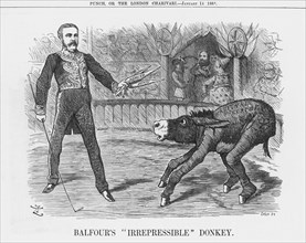 'Balfour's Irrepressible Donkey', 1888. Artist: Joseph Swain