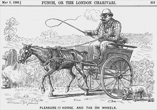 'Please (!) Horse, and Tax on Wheels', 1888. Artist: Unknown