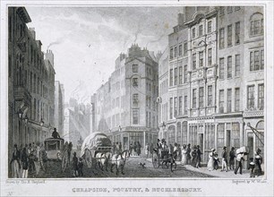 Cheapside, London, 1827. Artist: Anon