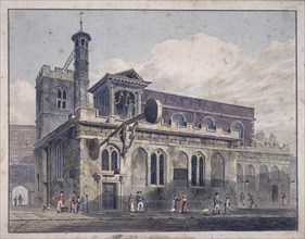 St Dunstan in the West, London, 1811. Artist: George Shepherd