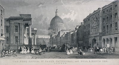 General Post Office, London, 1829. Artist: CJ Emblem
