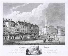 Cornhill, London, 1810. Artist: Anon