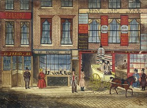 Shops in Fleet Street, London, c1835. Artist: Anon