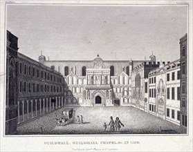 Guildhall, London, 1828. Artist: Anon