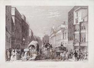 Leadenhall Street, London, c1837. Artist: J Hopkins